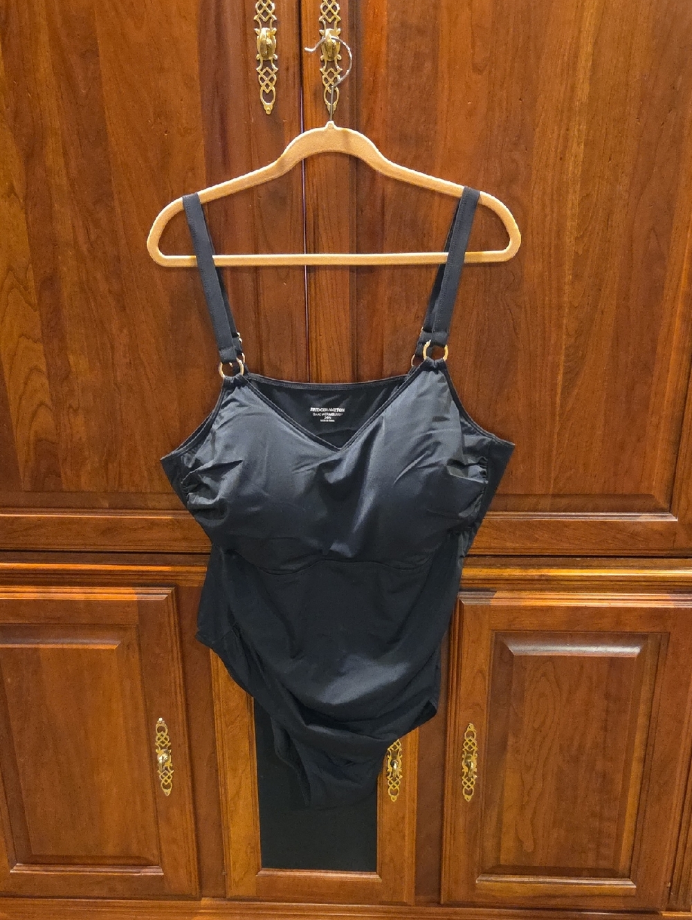 Isaac Mizrahi Black Swimsuit With Adjustable Straps